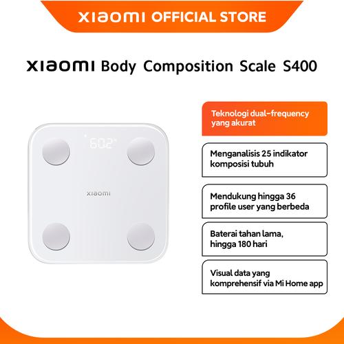 [EZO.3200199] Official Xiaomi Body Composition Scale S400 | Menganalisa 25 indikator komposisi tubuh | Baterai tahan lama hingga 180 hari