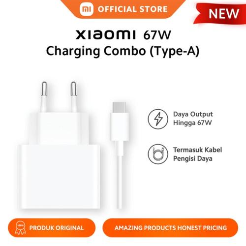 [EZO.3200260] XIAOMI OFFICIAL Xiaomi 67W Charging Combo (Type-A) Termasuk Kabel
