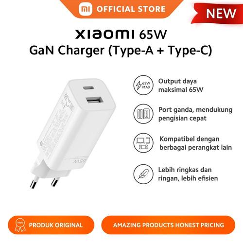 [EZO.3200262] XIAOMI OFFICIAL Xiaomi 65W GaN Charger (Type-A+Type-C) Fast Charging