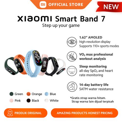 [EZO.3200267] XIAOMI OFFICIAL Xiaomi Smart Band 7 AMOLED 1,62'’ 110+ Mode Olahraga