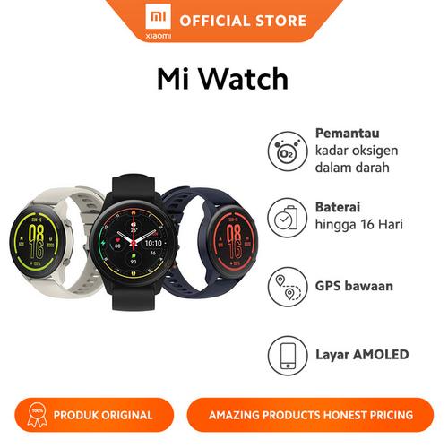 [EZO.3200294] Xiaomi Official Mi Watch Fitness Smartwatch 117 Mode Olahraga dan GPS