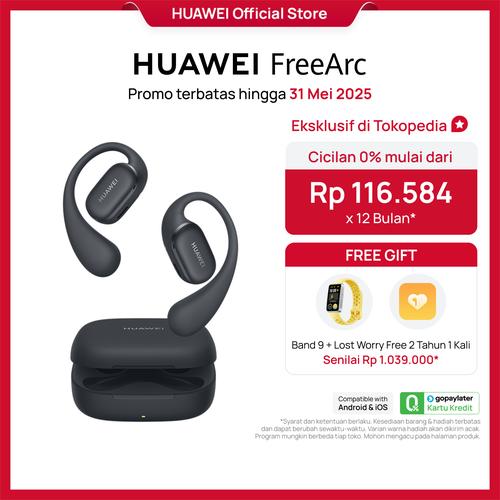 [EZO.4300002] HUAWEI FreeArc TWS Earphone | Earphone Olahraga Nyaman dengan Suara Sejernih Kristal | Tahan Air IP57