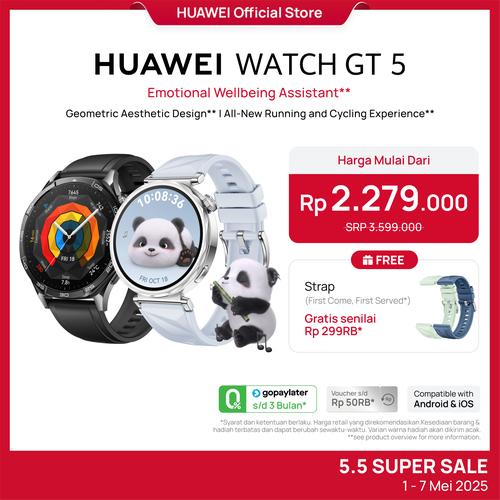 [EZO.4300017] HUAWEI WATCH GT 5 Smartwatch | Fashion Edge | Advanced Sports & Health Monitoring | Up to 2-Week Battery Life