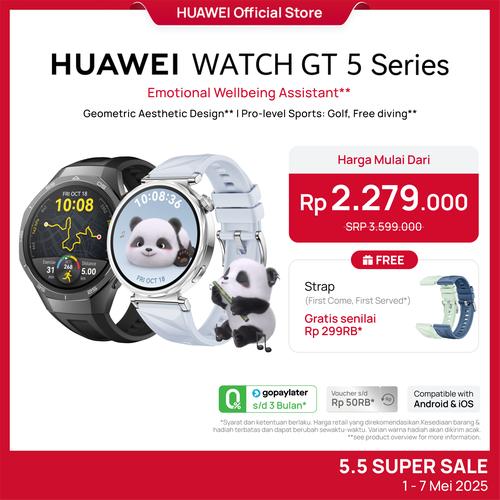 [EZO.4300018] HUAWEI WATCH GT 5 Series Smartwatch | Fashion Edge | Pro-Level Sports | Golf Courses Map | Up to 2-Week Battery Life