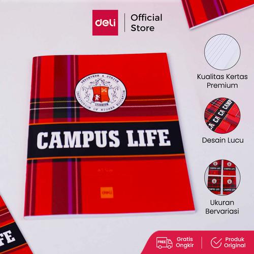 [EZO.7000003] "Deli Campus Writng Book / Notebook / Buku Tulis Sekolah  A5/B5 38/42/58 Lembar CNA538 CNA558 CNB542