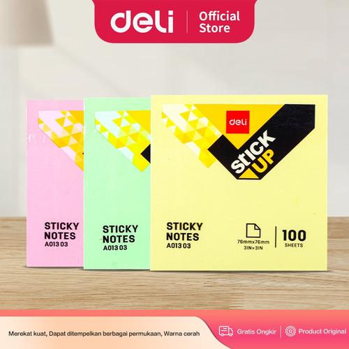 [EZO.7000012] Deli Memo Tempel / Sticky Notes 76*76mm EA01302