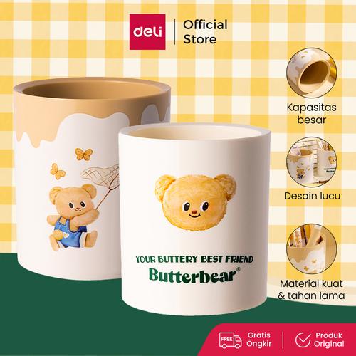 [EZO.7000035] Deli x Butterbear Pen Holder / Tempat Pulpen Lucu Tidak Mudah Pecah NS023