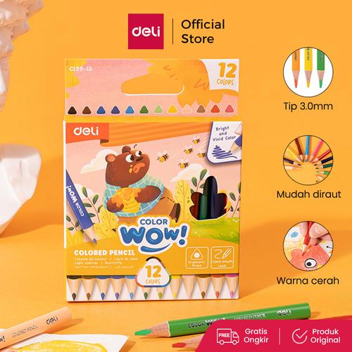 [EZO.7000054] Deli Pensil Warna / Colored Pencil Warna Cerah Berkualitas EC139
