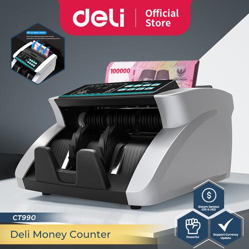 [EZO.7000059] Deli Mesin Penghitung Uang / Money Counter 130 notes CT990