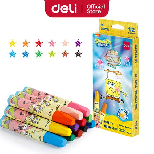 [EZO.7000069] Deli Krayon Minyak / Oil Pastel 24 warna Spongebob Special Edition EC218