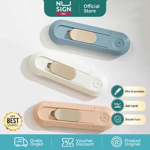[EZO.7000071] Nusign Mini Cutter / Pisau Pemotong Mini Portable Warna Pastel ENS065