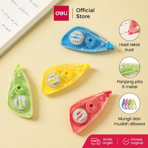 [EZO.7000081] Deli Pita Koreksi / Correction Tape 6meter Daya Rekat Kuat E8110A