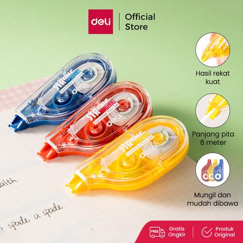 [EZO.7000082] Deli Pita Koreksi / Correction Tape 6meter Daya Rekat Kuat EH08A