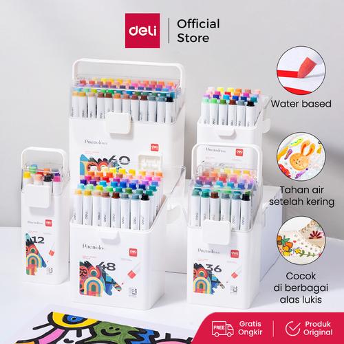 [EZO.7000088] Deli Spidol Akrilik / Acrylic Marker Water Based Warna Cerah HM118