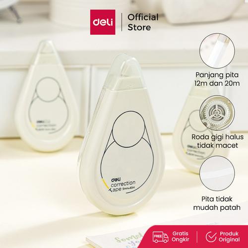 [EZO.7000091] Deli Correction Tape / Pita Koreksi 12 dan 20meter 5mm 71542F