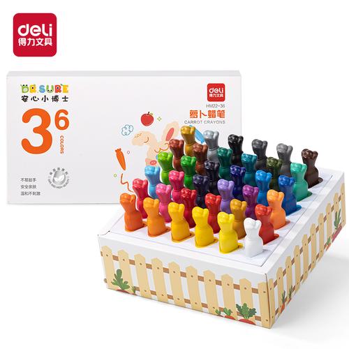 [EZO.7000098] Deli Krayon Plastik / Plastic Crayon 36 Warna HM22