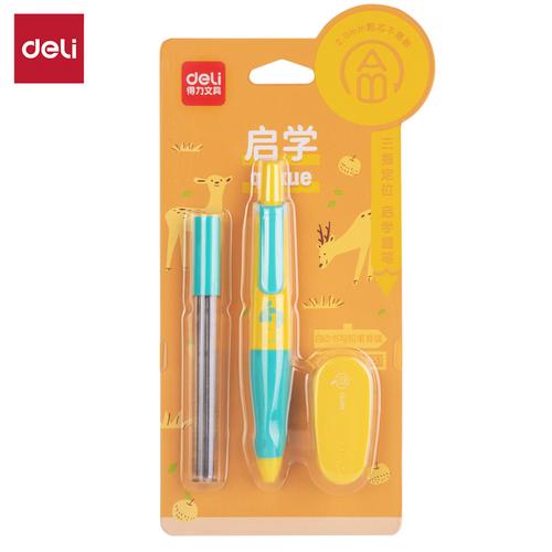 [EZO.7000102] Deli Set Pensil Mekanik / Mechanical Pencil Set Ungu - Orange SH151