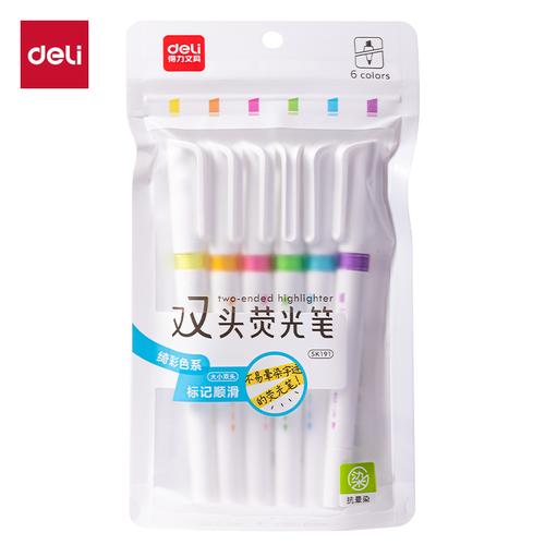 [EZO.7000110] Deli Penanda Berwarna / Highlighter 6 warna SK191