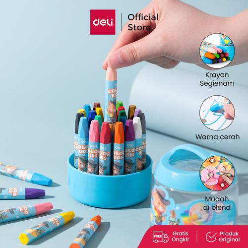 [EZO.7000120] Deli Oil Pastel / Krayon Minyak 12 Warna cerah mudah digenggam EC226