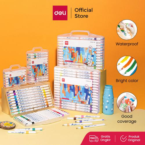 [EZO.7000128] Deli Spidol Akril / Acrylic Marker 64 Color HM912