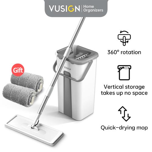 [EZO.7000140] Vusign Set Alat Pel / Flat Mop Set 360" Rotation VS1016