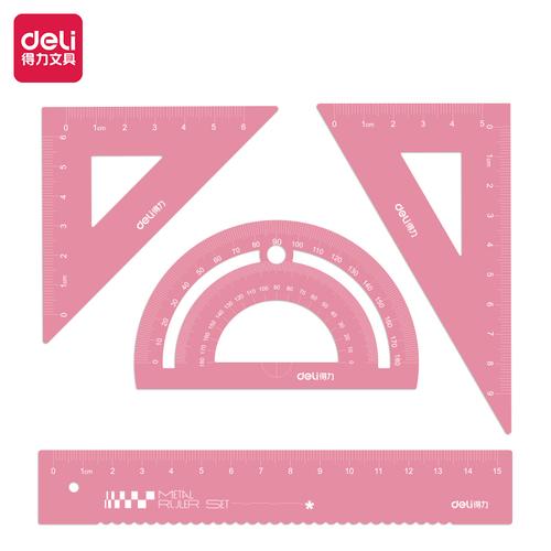 [EZO.7000149] Deli Set Penggaris / Ruler Set 4 PCS VC115