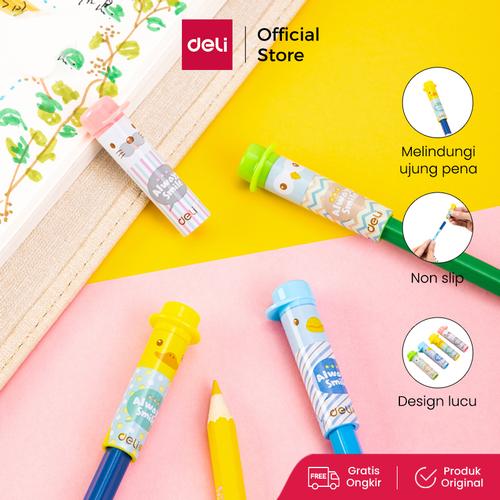 [EZO.7000157] Deli Penutup Ujung Pensil / Pencil Cap Kartun Lucu 0491