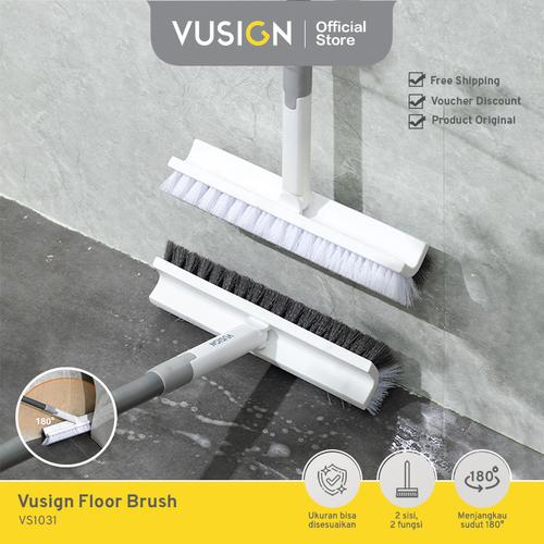 [EZO.7000161] Vusign Sikat Pembersih Kamar Mandi Dua Sisi Sapu Lancip Model V / Floor Brush VS1031