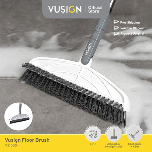 [EZO.7000162] Vusign Sikat Lantai Wiper Pembersih Lantai Dinding Kamar Mandi 3in1 / Floor Brush VS1029