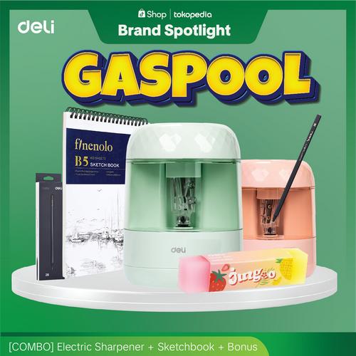 [EZO.7000166] [GASPOOL] Combo Rautan Elektrik + Sketchbook + Pensil Nusign 2B + Penghapus