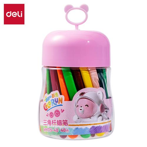 [EZO.7000201] Deli Krayon Plastik / Plastic Crayon 48 colors HM715