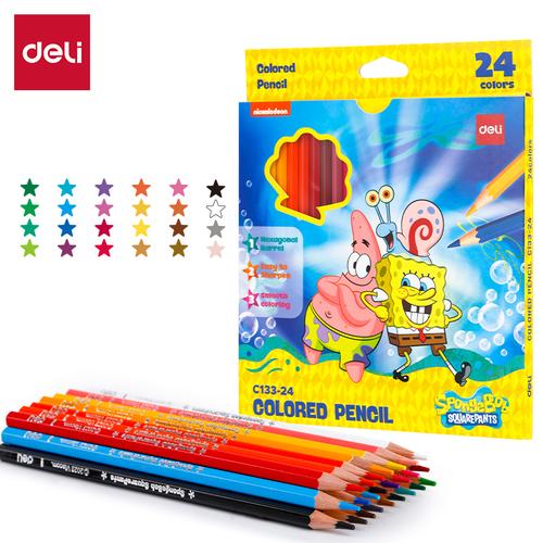 [EZO.7000205] Deli Pensil Warna / Colored Pencil 24 Warna Spongebob Special Edition EC133