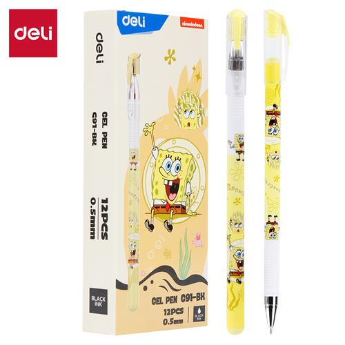 [EZO.7000207] Deli Pulpen Gel / Gel Pen 0.5MM Tip Spongebob Special Edition EG91