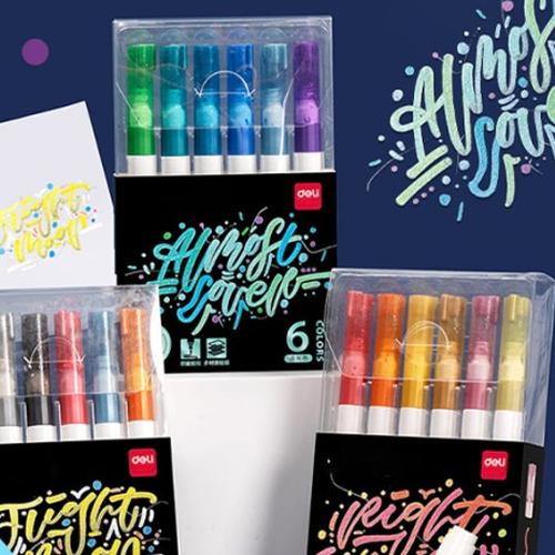 [EZO.7000212] Deli Spidol Akrilik / Acrylic Marker 6 Warna HM114