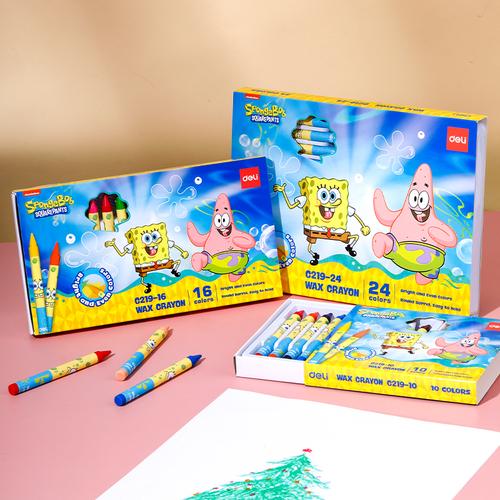 [EZO.7000240] Deli Krayon / Wax Crayon 16 warna Spongebob Special Edition EC219