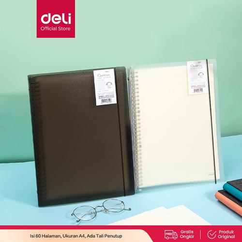 [EZO.7000273] Deli Binder Loose-Leaf Notebook A4 A5 B5 Strap Kunci Free Refill HXX60