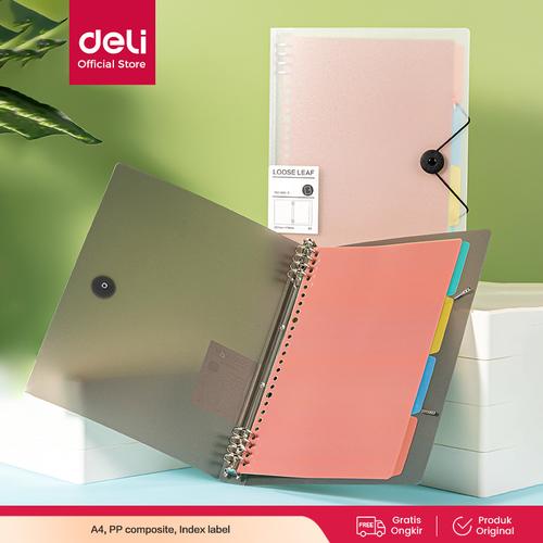 [EZO.7000274] Deli Binder / Loose-Leaf Notebook A4 A5 B5 Strap Kunci HXX-3