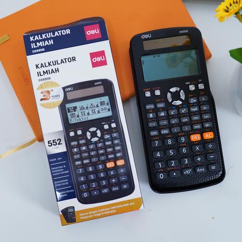 [EZO.7000293] Deli Kalkulator Ilmiah Sekolah Scientific Calculator 552Fungsi CD991ID