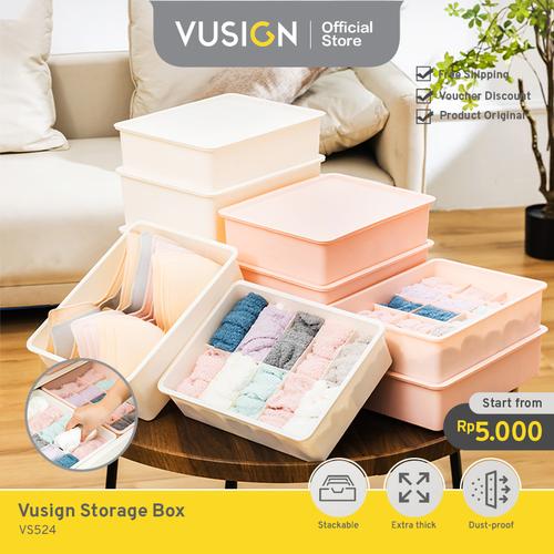 [EZO.7000296] Vusign Kotak Penyimpanan Pakaian Dalam Box Underwear Organizer VS52X