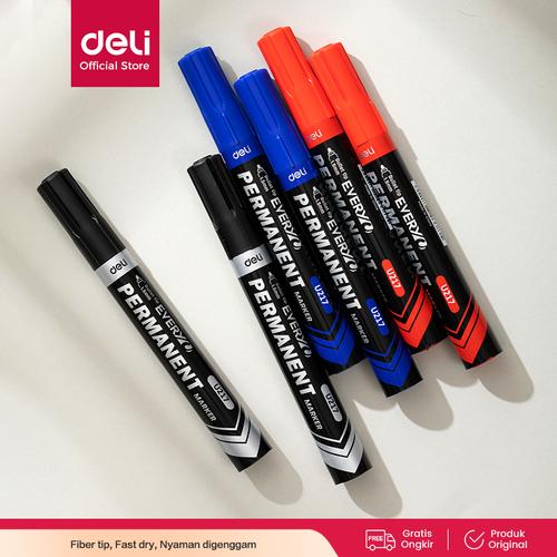 [EZO.7000319] Deli Spidol Permanen / Permanent Marker Terang Cepat Kering EU217