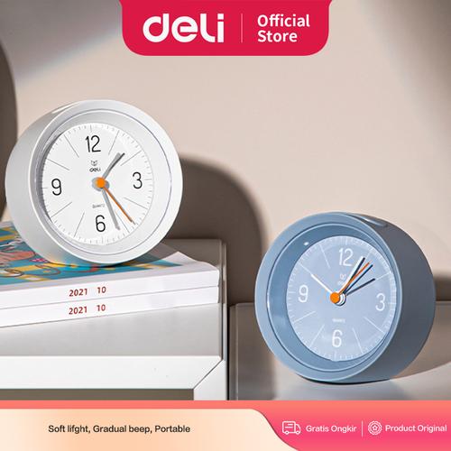[EZO.7000323] Deli Jam Weker Mini / Alarm Clock Dengan Lampu Soft LE300
