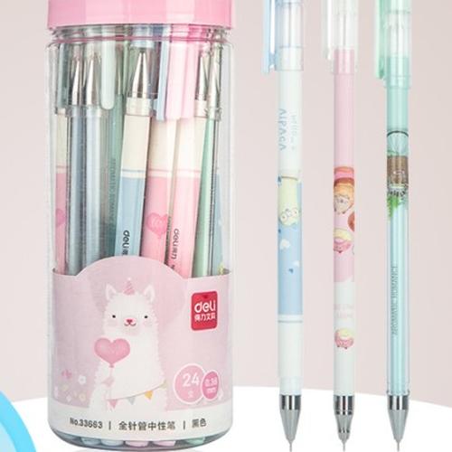 [EZO.7000353] Deli Pulpen Gel / Gel Pen Isi 24 0.38mm Lucu 33663
