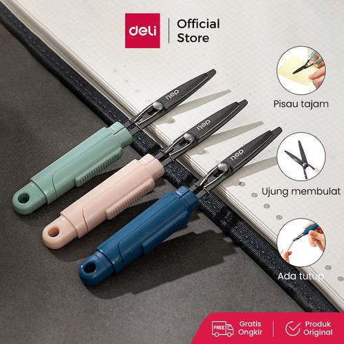 [EZO.7000358] Deli Gunting Portable / Portable Scissor Dual Fungsi EZ508
