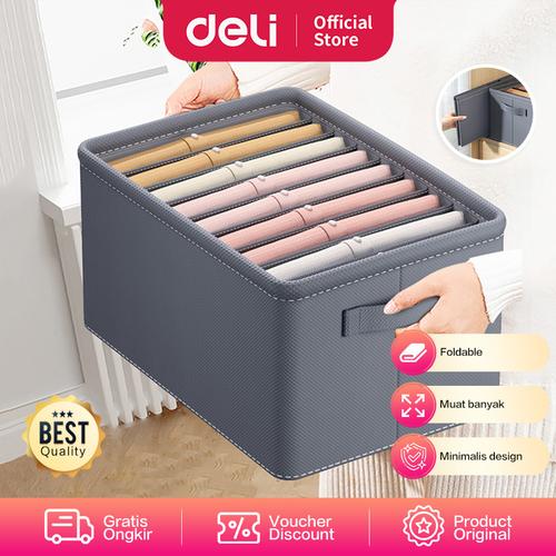 [EZO.7000363] Vusign Kotak Tempat Pakaian Lipat / Clothes Organizer Abu-Abu VS51X