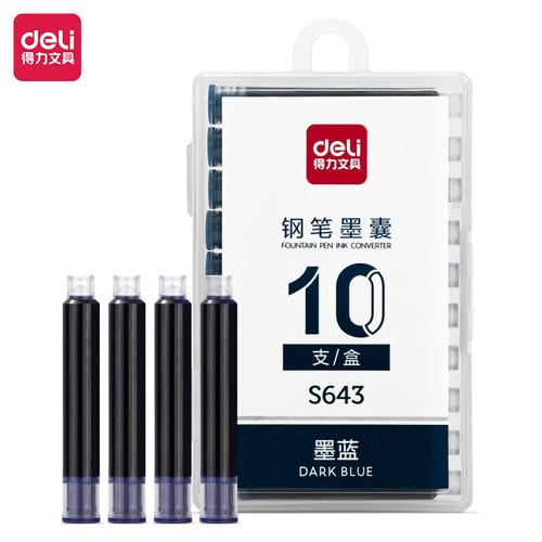 [EZO.7000400] Deli Tinta Pulpen Kaligrafi / Fountain Pen Ink Hitam Isi 10 S643