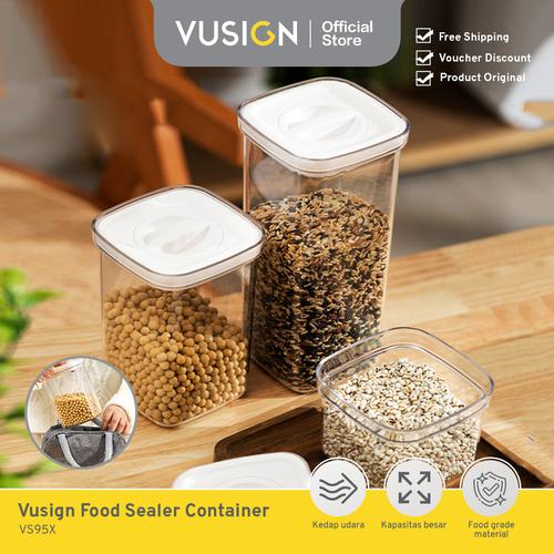[EZO.7000402] Vusign Toples Kotak Snack Kue / Sealed Container Kedap Udara VS96X