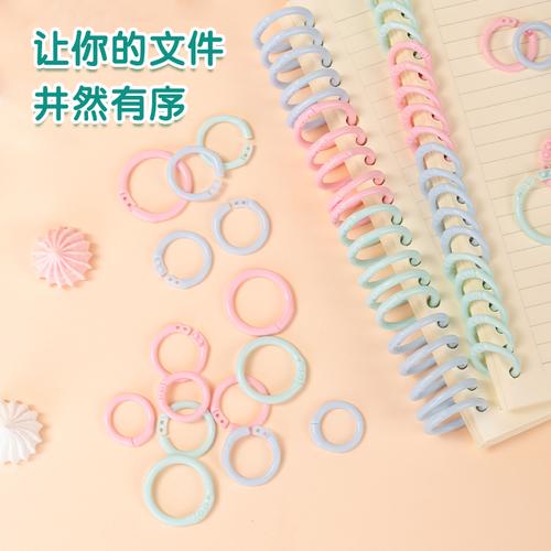 [EZO.7000425] Deli Ring Binder LooseLeaf Notebook Ring Plastik Pastel Flexibel TA86X
