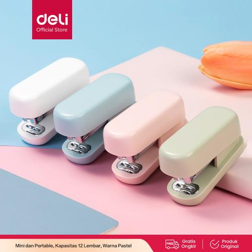 [EZO.7000426] Deli Staples Mini / Stapler Kapasitas 12 Lembar Portable TA202