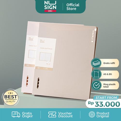 [EZO.7000462] Nusign Binder / Loose-Leaf Notebook A5 B5 Gratis Refill NS31X