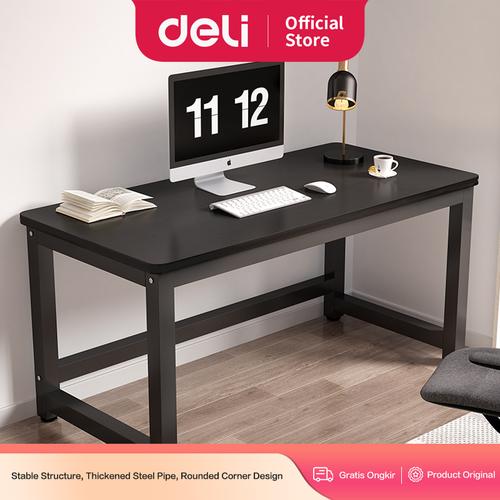 [EZO.7000473] Deli Meja Kerja / Meja Belajar / Office Table 100cm Hitam Besar E91513